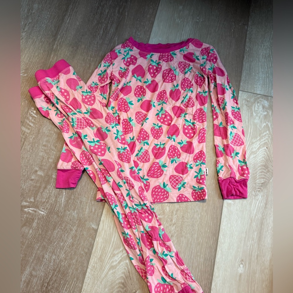 Little Sleepies Pink Strawberry 3t